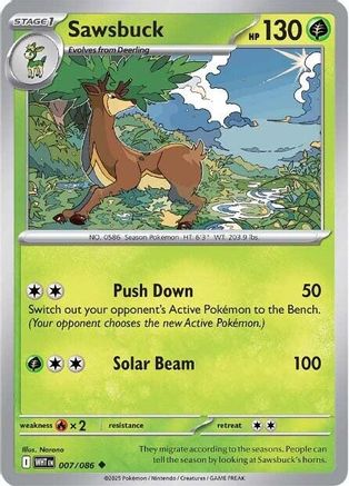 Sawsbuck 7 - SV White Flare Reverse Holofoil-1