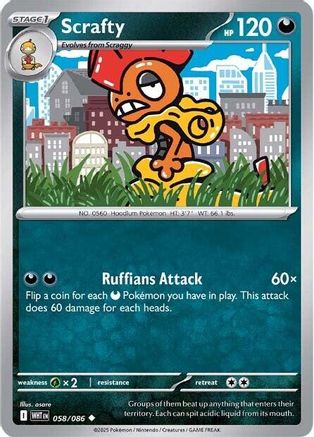 Scrafty 58 - SV White Flare Reverse Holofoil-1