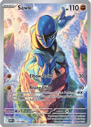 Sawk - 130/086 130 - SV White Flare Holofoil-1