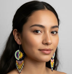 Black Sun & Moon Beaded Fringe-1