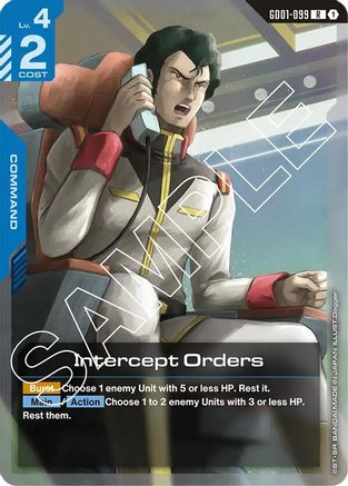 Intercept Orders (GD01-099) - Newtype Rising Holofoil-1