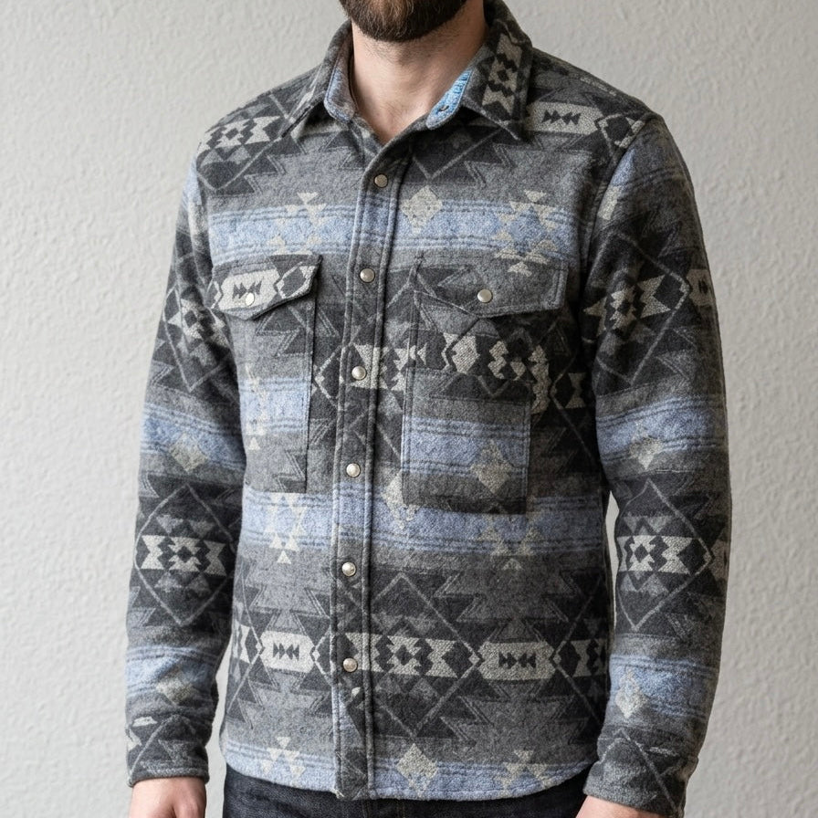 Grey and Blue Grand Canyon Jacket (unisex)-2