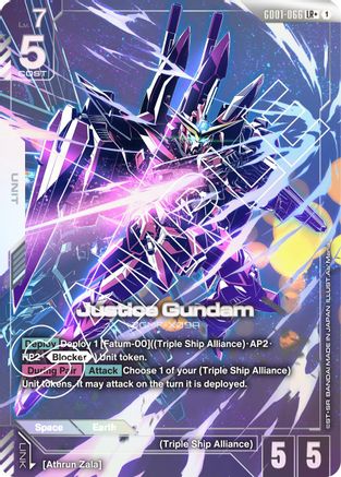 Justice Gundam (LR+) (GD01-066) - Newtype Rising Holofoil-1
