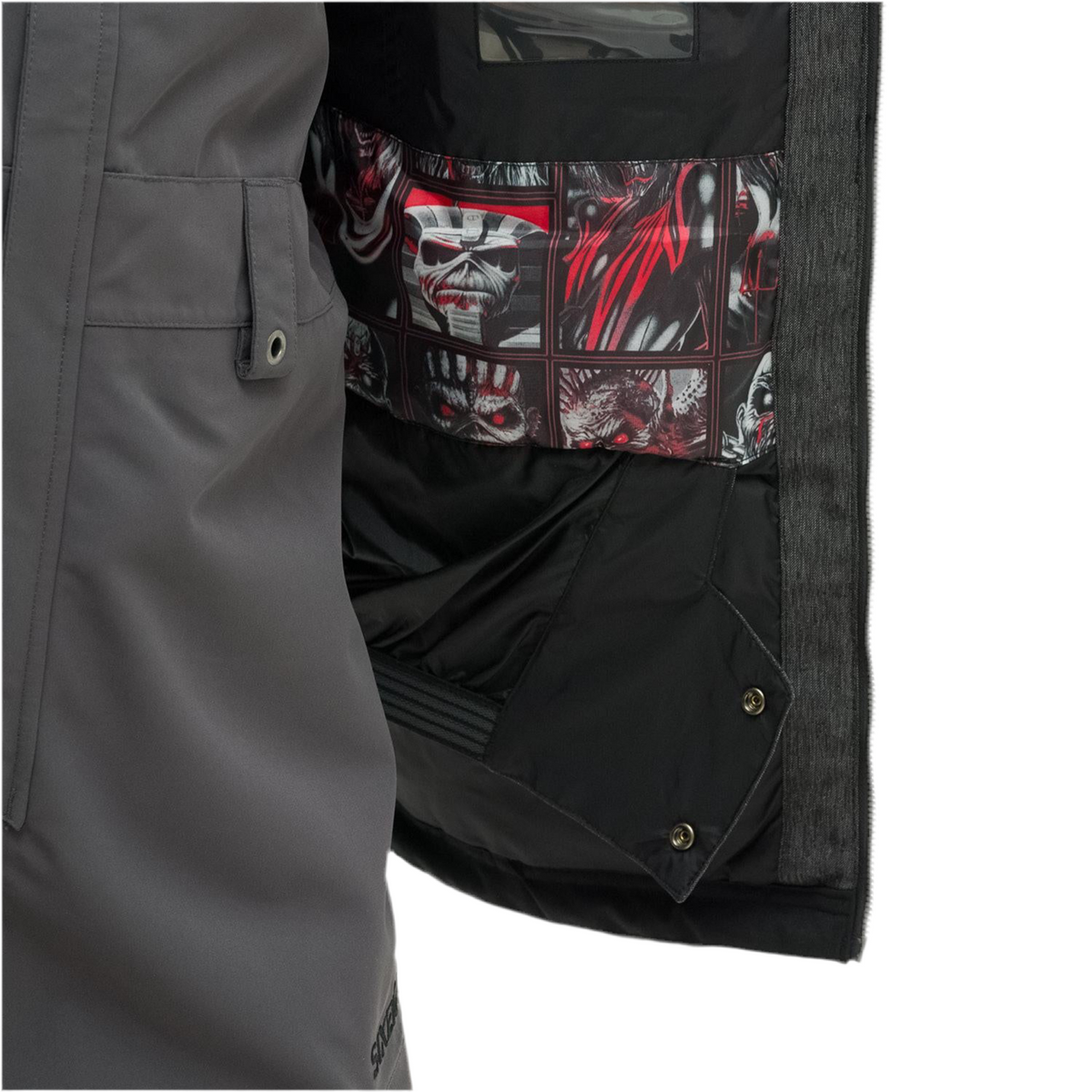 686 x Iron Maiden Insulated Battle Jacket - Grey/Black-7