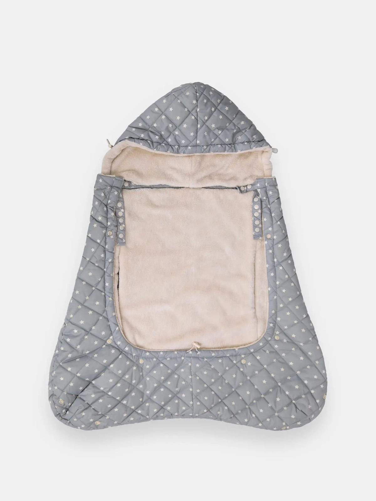 K-Poncho - Plush | 7am Enfant | Grey Stars Regular Weight-4
