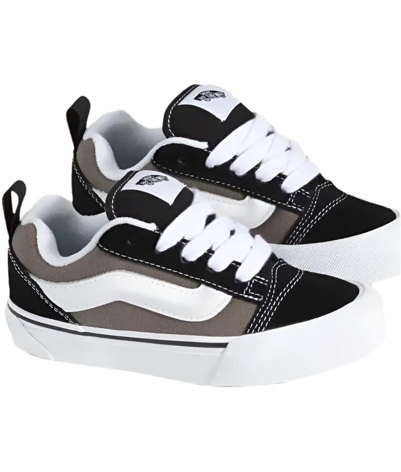 Vans 'Knu Skool' Shoes - 2-Tone Black/Bungee Cord (KIDS)-1