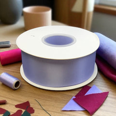 Satin Ribbon Double Face Lavender #447 -3.8 cm Wide-1