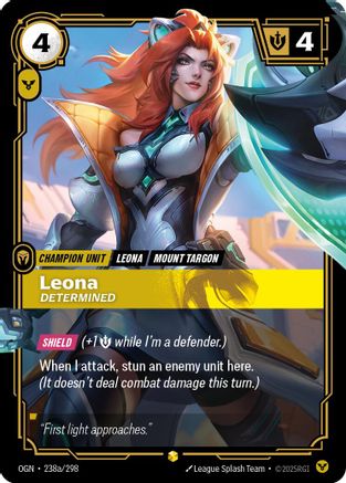 Leona - Determined (Alternate Art) (238a/298) - Origins-1