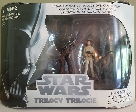Colección de DVD conmemorativa de la trilogía de Star Wars – Han Solo, la Princesa Leia, Chewbacca (UPC: 653569010869)