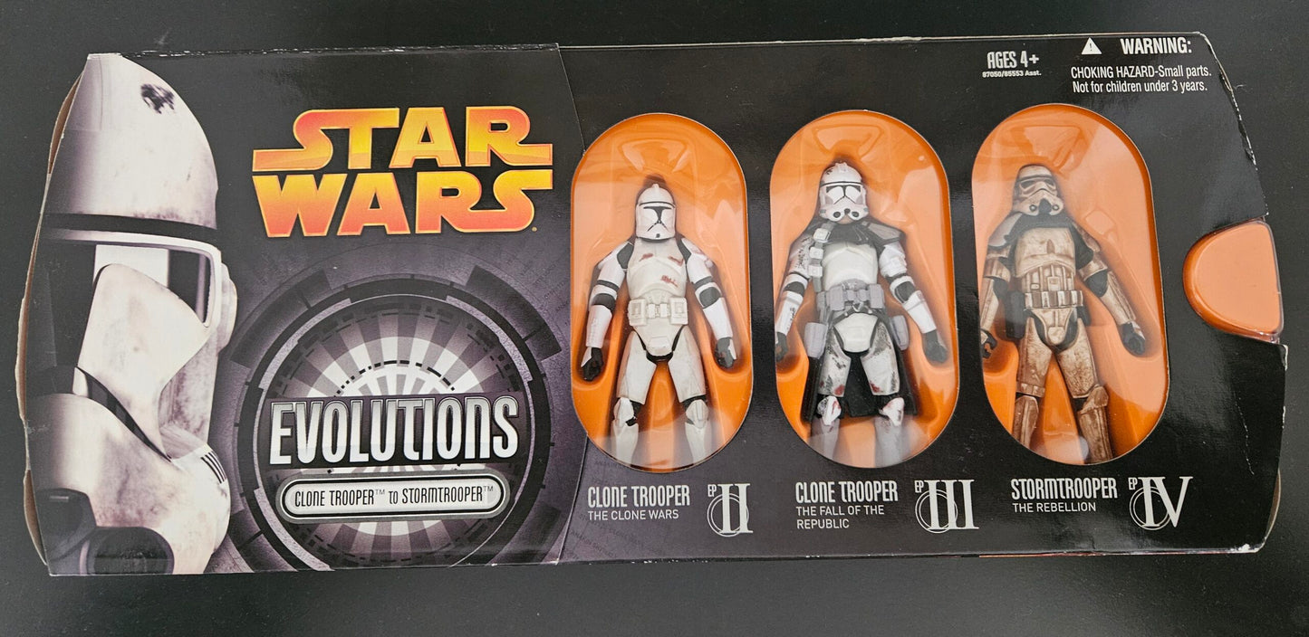 Star Wars – Evoluciones: De Soldado Clon a Soldado de Asalto, Set de 3 Figuras (UPC: 653569133797)