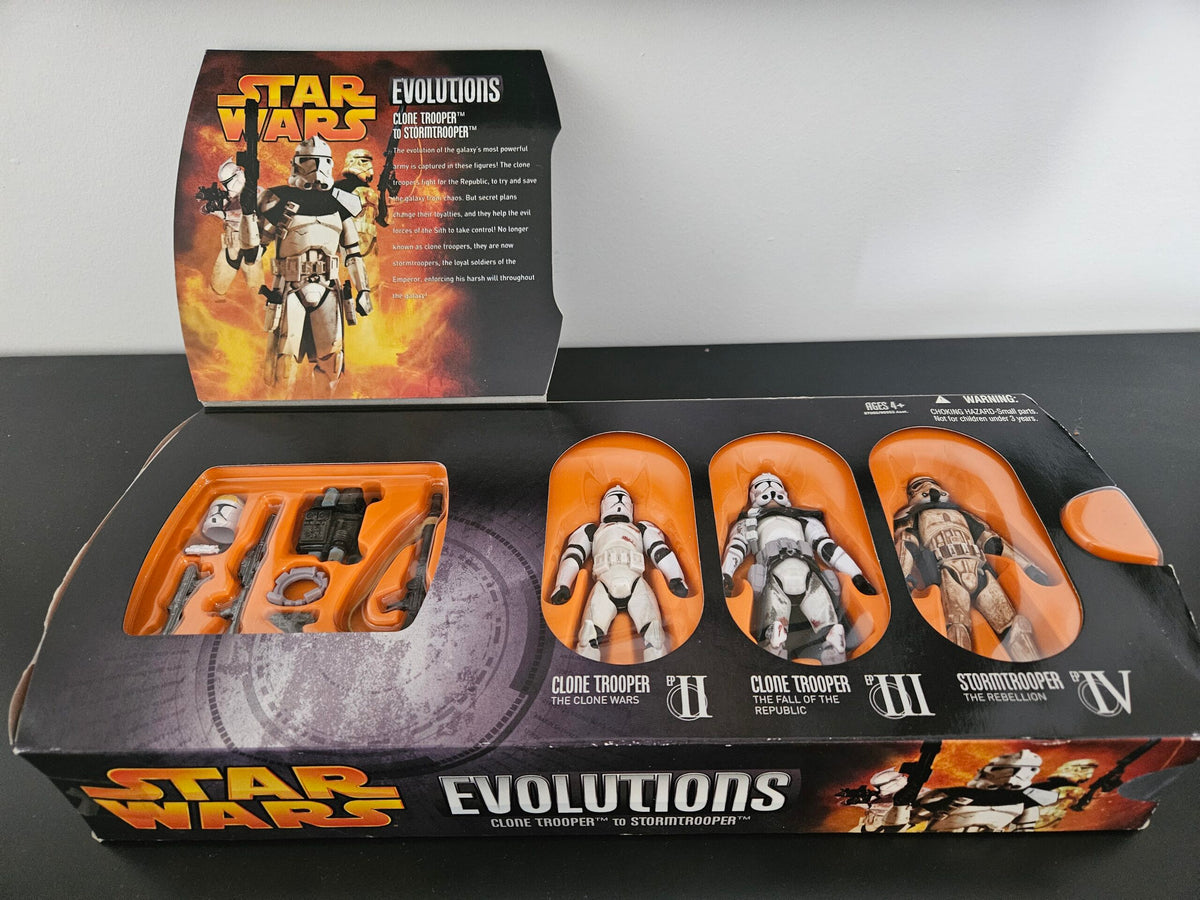 Star Wars – Evoluciones: De Soldado Clon a Soldado de Asalto, Set de 3 Figuras (UPC: 653569133797)