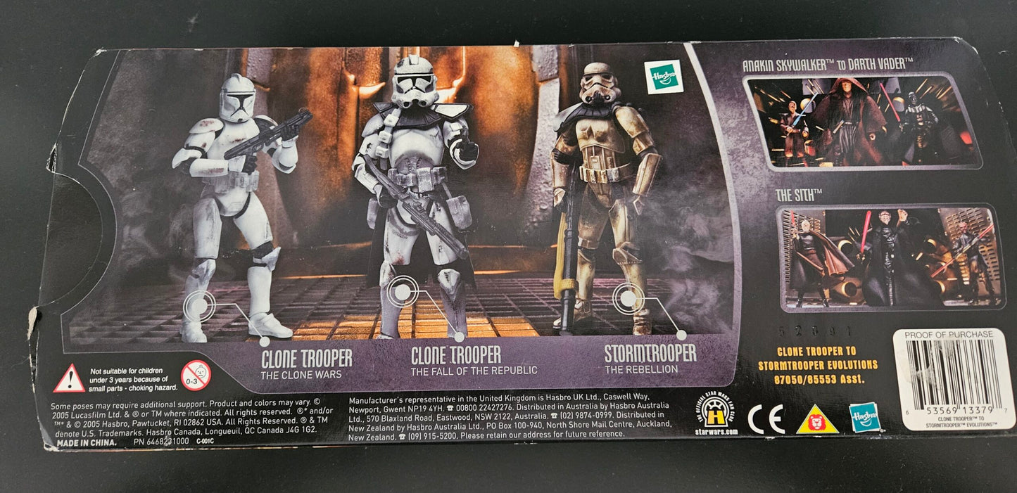 Star Wars – Evoluciones: De Soldado Clon a Soldado de Asalto, Set de 3 Figuras (UPC: 653569133797)