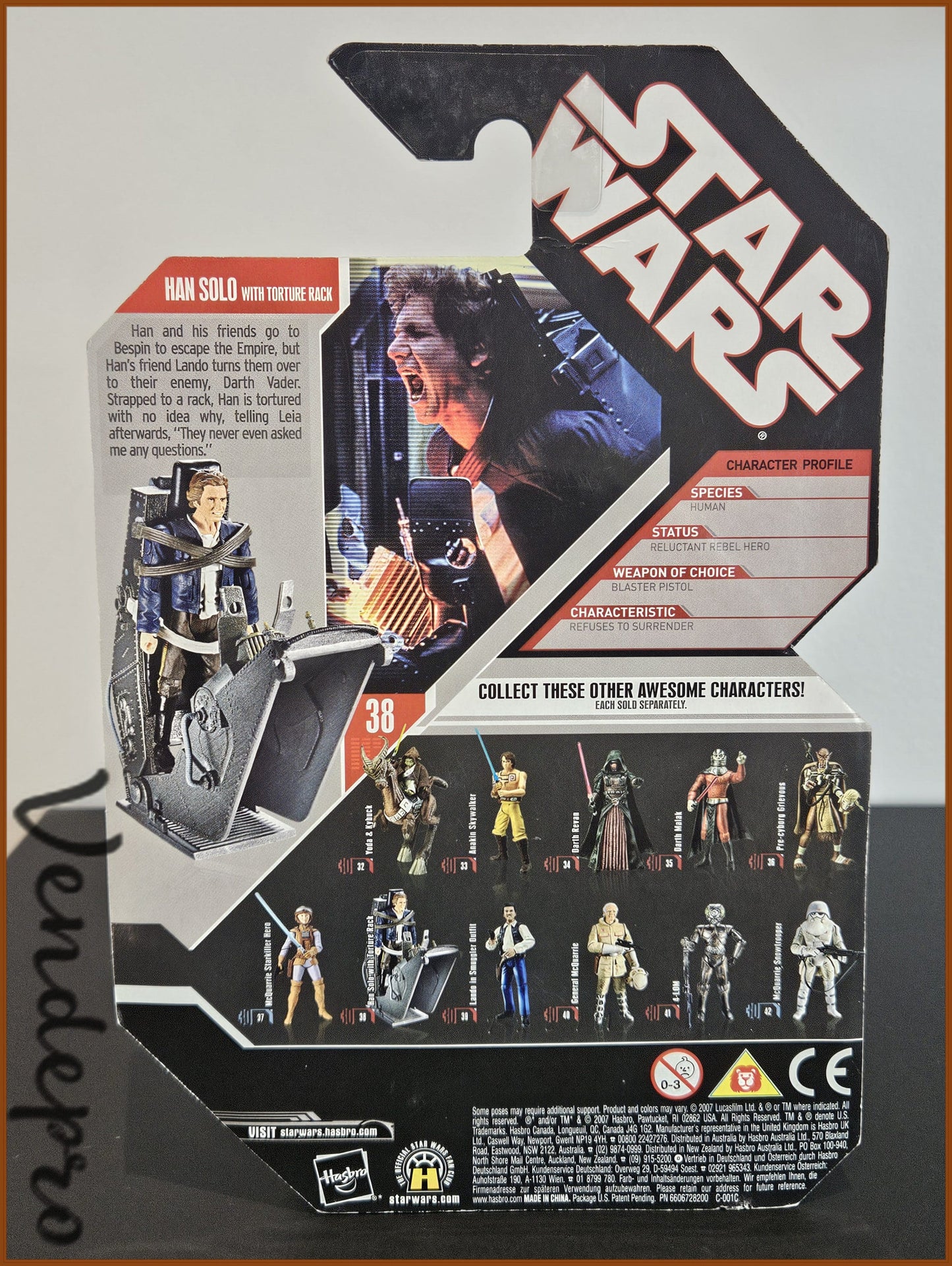 2007 - Star Wars 30th Anniversary Han Solo with Torture Rack (UPC: 653569249559)