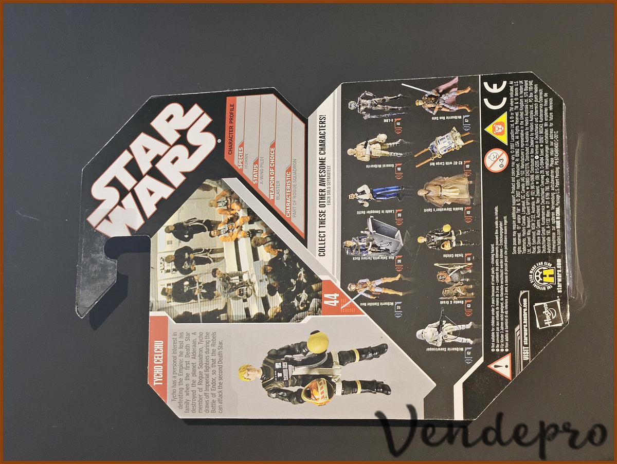 Collection du 30e anniversaire de Star Wars – Figurine articulée de 3,75 po Tycho Celchu (pilote de A-wing) n° 44 (UPC : 653569256977)
