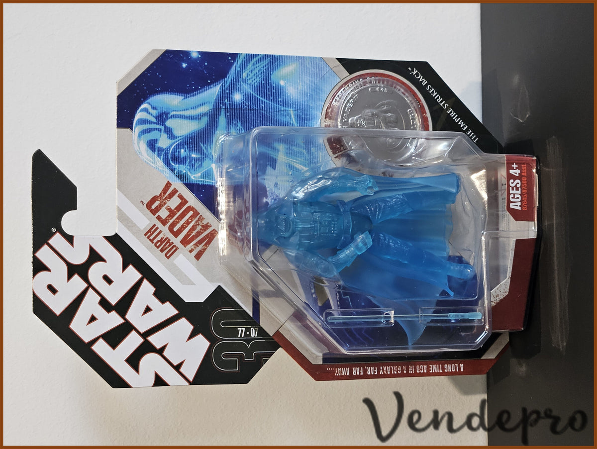 Star Wars Colección 30 Aniversario – Darth Vader (Azul Holográfico) Figura de Acción de 3.75" #48 (UPC: 653569287094)