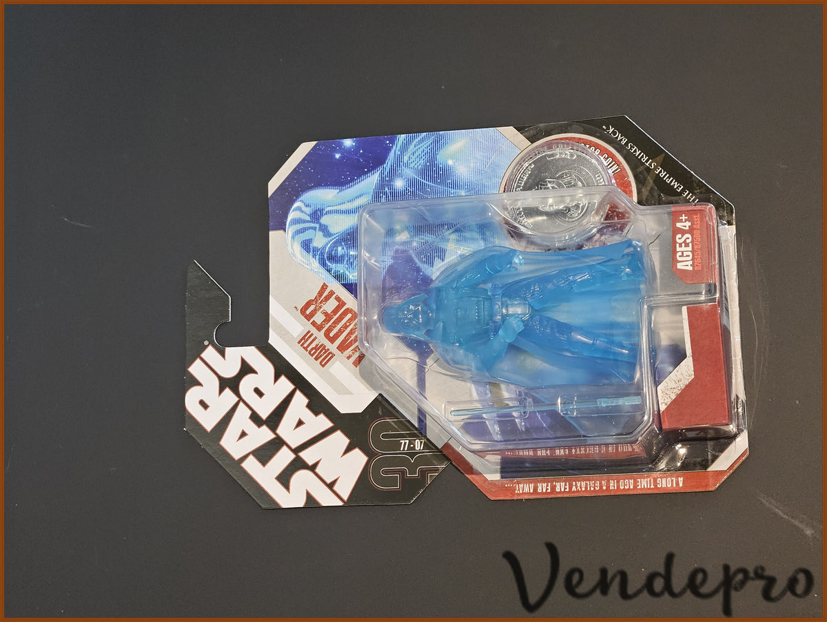Star Wars Colección 30 Aniversario – Darth Vader (Azul Holográfico) Figura de Acción de 3.75" #48 (UPC: 653569287094)