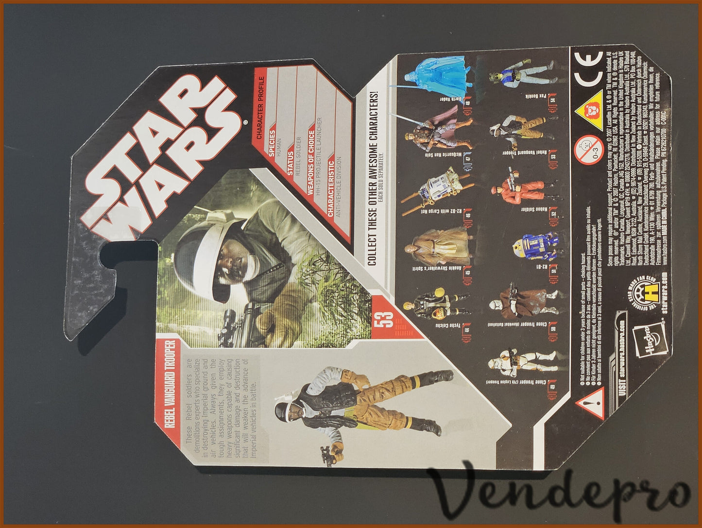 Star Wars The 30th Anniversary Collection – Soldado de Vanguardia Rebelde n.º 53, figura de acción de 9,5 cm (UPC: 653569287148)