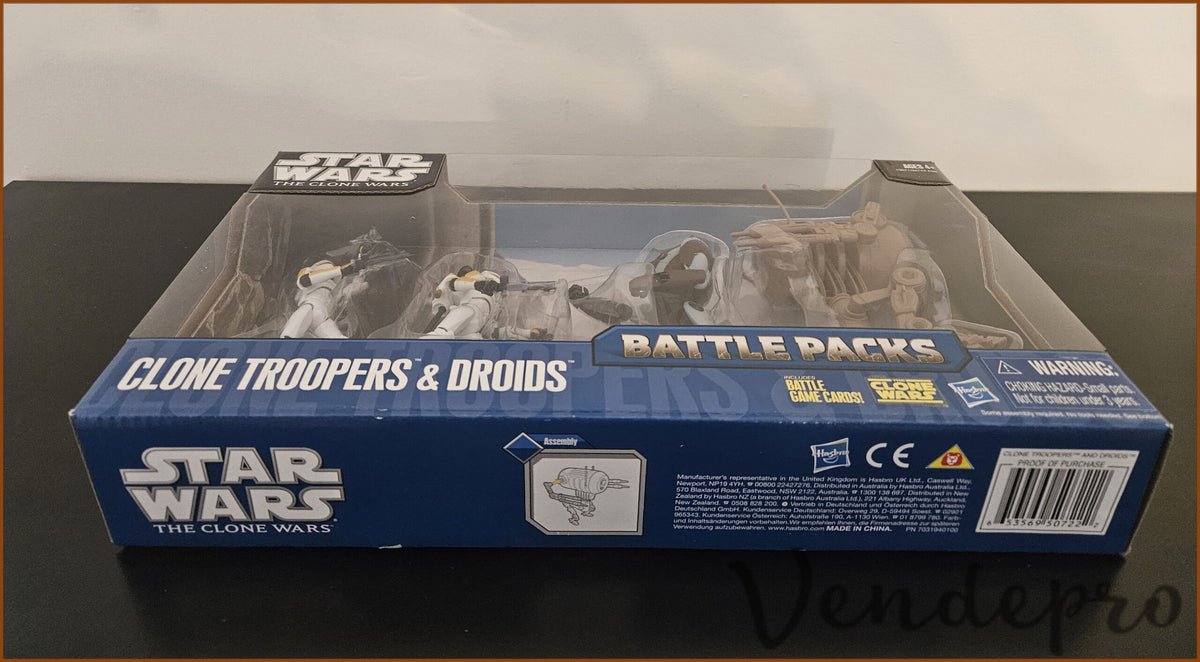 Star Wars – The Clone Wars: Clone Trooper & Droids Battle Pack (UPC: 653569507222)
