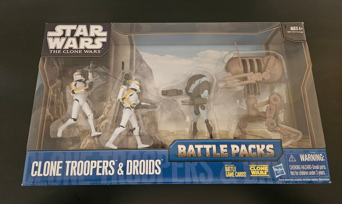 Star Wars – The Clone Wars: Clone Trooper & Droids Battle Pack (UPC: 653569507222)