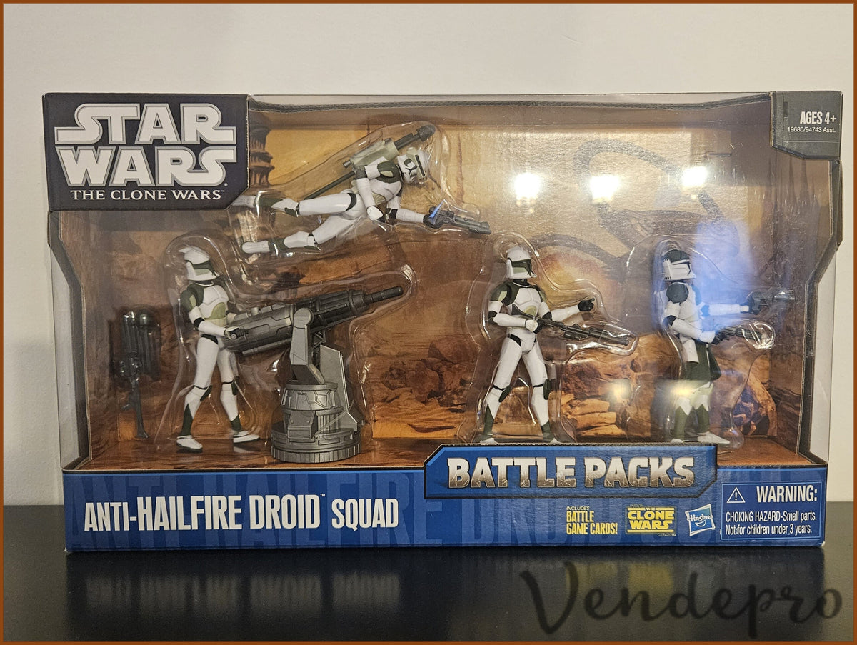 Star Wars – The Clone Wars: Anti-Hailfire Droid Squad Battle Pack (UPC: 653569507260)