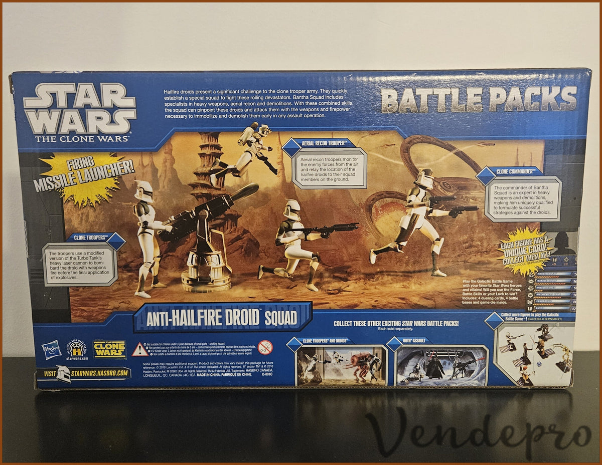 Star Wars – The Clone Wars: Anti-Hailfire Droid Squad Battle Pack (UPC: 653569507260)