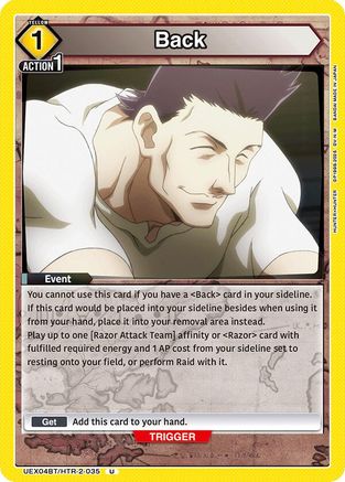 Back (UEX04BT/HTR-2-035) - UEX04BT HUNTER X HUNTER Vol2-1