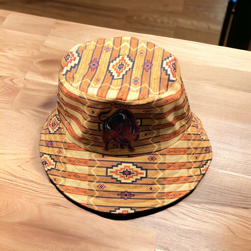 Red Native design Bucket Hat-1
