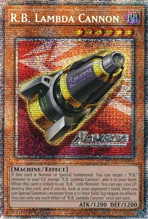R.B. Lambda Cannon (Starlight Rare) (DOOD-EN090) - Doom of Dimensions 1st Edition-1