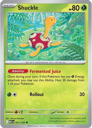 Shuckle - 011/132 11 - ME01 Mega Evolution Reverse Holofoil-1