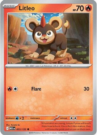 Litleo - 023/132 23 - ME01 Mega Evolution Reverse Holofoil-1