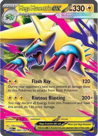 Mega Manectric ex - 050/132 50 - ME01 Mega Evolution Holofoil-1