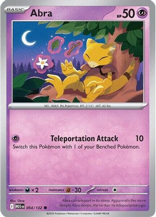 Abra 54 - ME01 Mega Evolution Reverse Holofoil-1