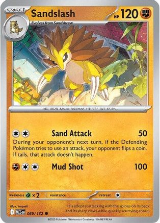 Sandslash 69 - ME01 Mega Evolution Reverse Holofoil-1