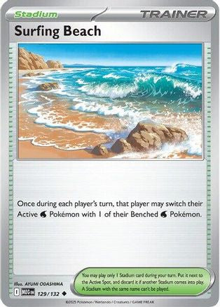 Surfing Beach 129 - ME01 Mega Evolution Reverse Holofoil-1