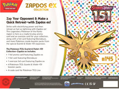 Pokémon TCG - Scarlet & Violet - 151 - Zapdos ex Collection-3