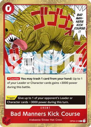 Bad Manners Kick Course (Reprint) (OP04-016) - Premium Booster -The Best- Vol. 2 Foil