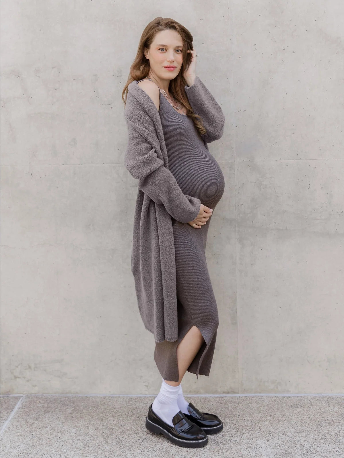 2-in-1 Maternity and Nursing Midi Dress | Kindred Bravely-3