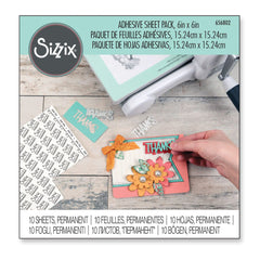 Sizzix Making Essential - Adhesive Sheets, 6" x 6", Permanent, 10 Sheets-1