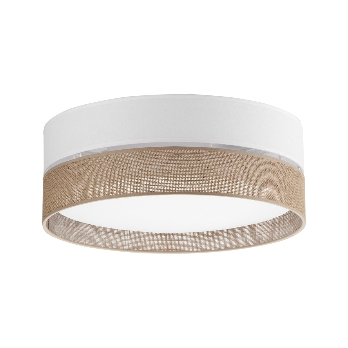 LINOBIANCO Natural Linen Flush Mount Ceiling Light for Bedroom, Hallway & Living Room-1