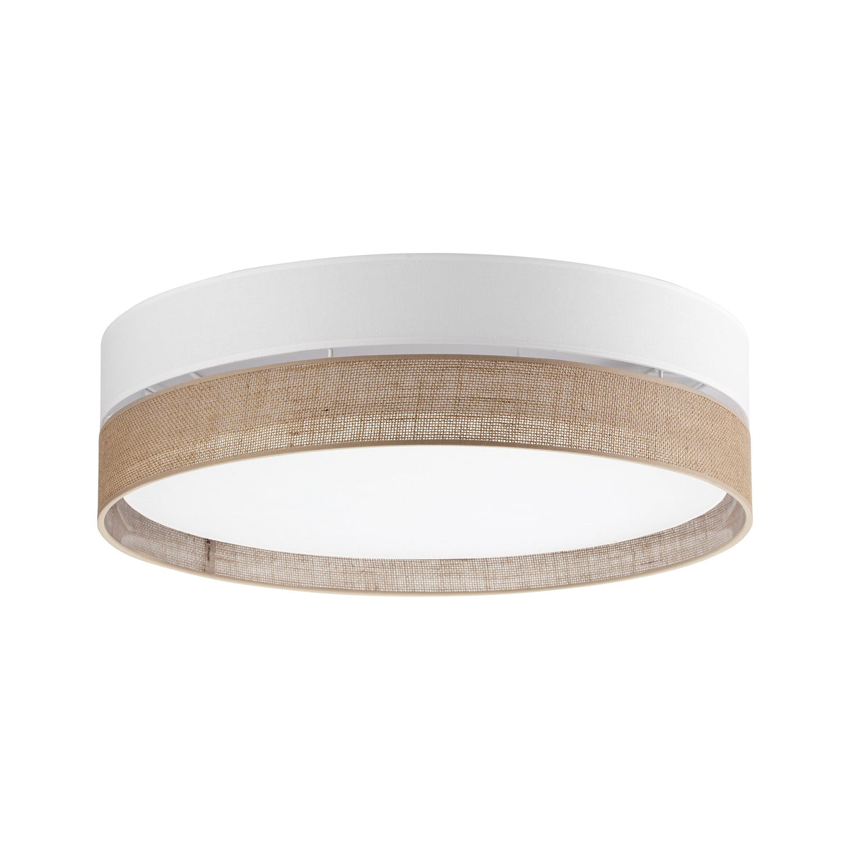 Linobianco Natural  Linen Large Flush Mount Ceiling Light for Bedroom, Hallway & Living Room-2