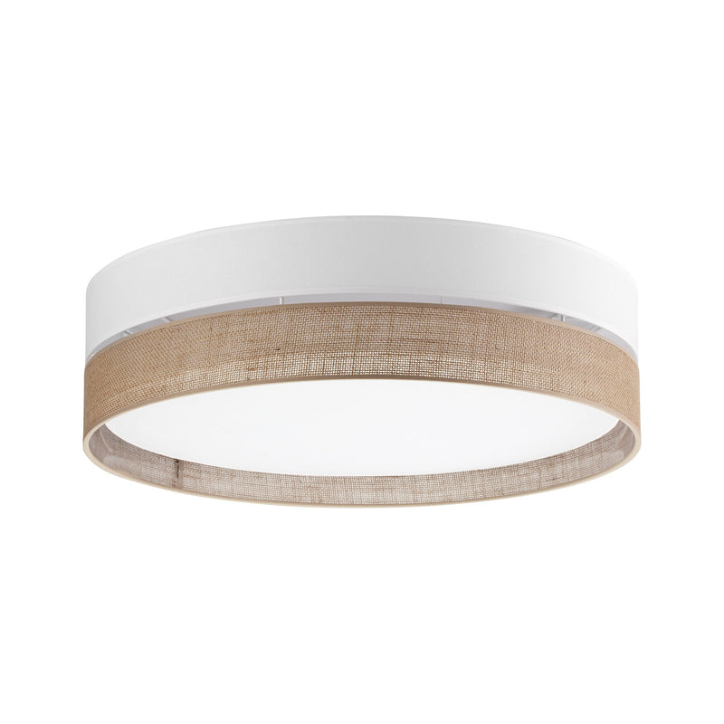 Linobianco Natural  Linen Large Flush Mount Ceiling Light for Bedroom, Hallway & Living Room-2
