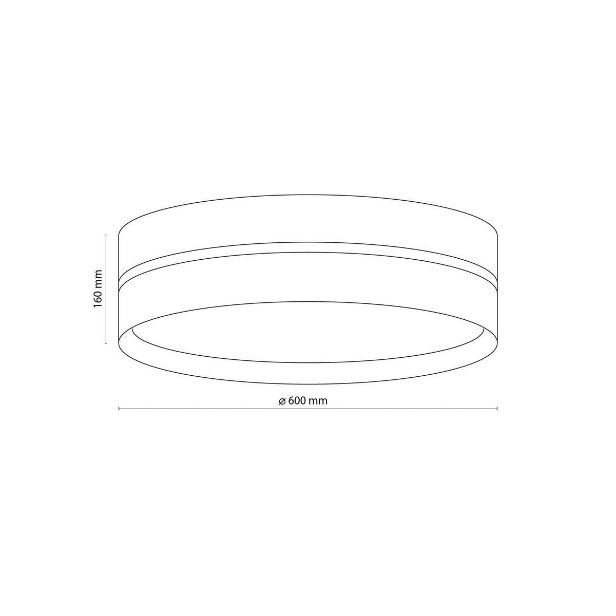 Linobianco Natural  Linen Large Flush Mount Ceiling Light for Bedroom, Hallway & Living Room-5