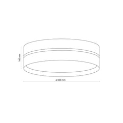Linobianco Natural  Linen Large Flush Mount Ceiling Light for Bedroom, Hallway & Living Room-5