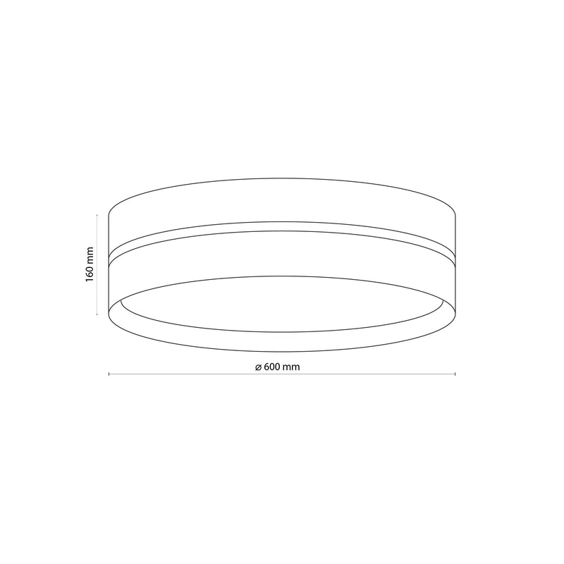 Linobianco Natural  Linen Large Flush Mount Ceiling Light for Bedroom, Hallway & Living Room-5