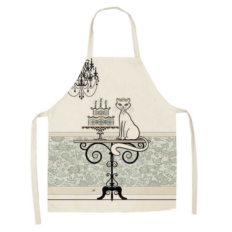 European and American cartoon cute cat apron-24