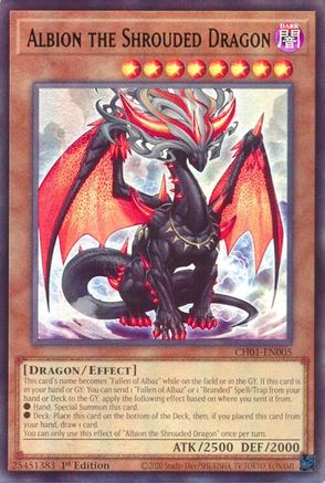 Albion the Shrouded Dragon (CH01-EN005) - THE CHRONICLES DECK: The Fallen & The Virtuous (All-Foil Edition) 1st Edition