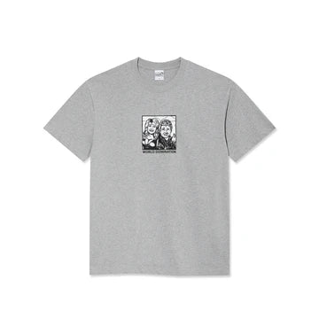 Polar Skate Co. 'World Domination' Tee - Heather Grey-1