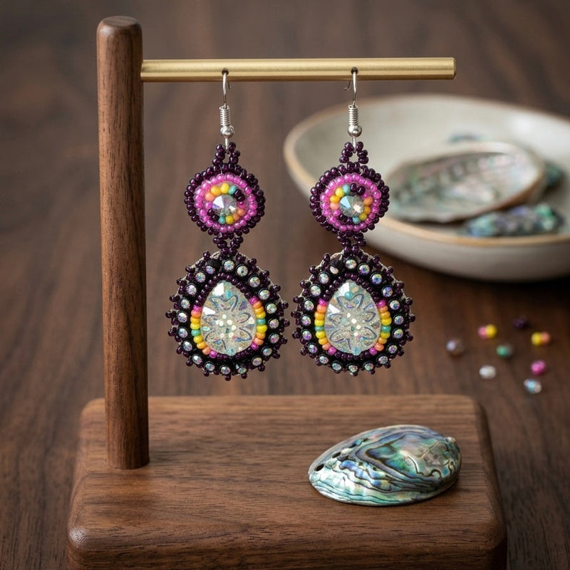 Drop Beaded Earrings(8)-1