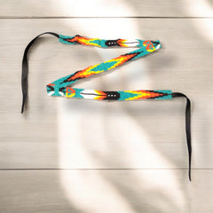 Turquoise Handmade Beaded Hatband-3