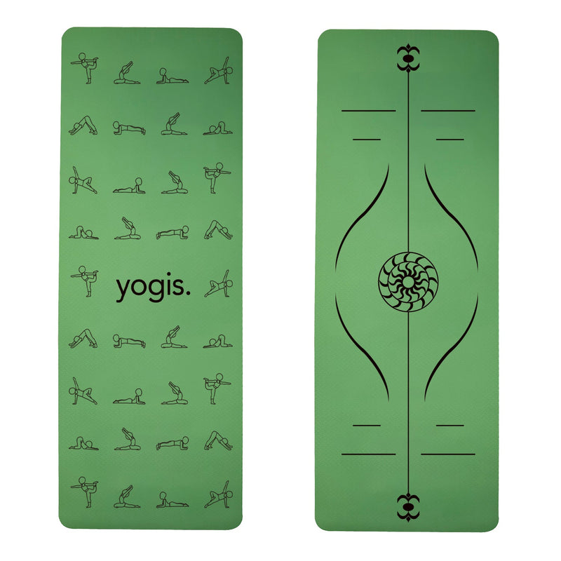 Yoga Mat Posture Line Non-Slip TPE Fitness Mat – Beginner Support &amp; Alignment Guide-6